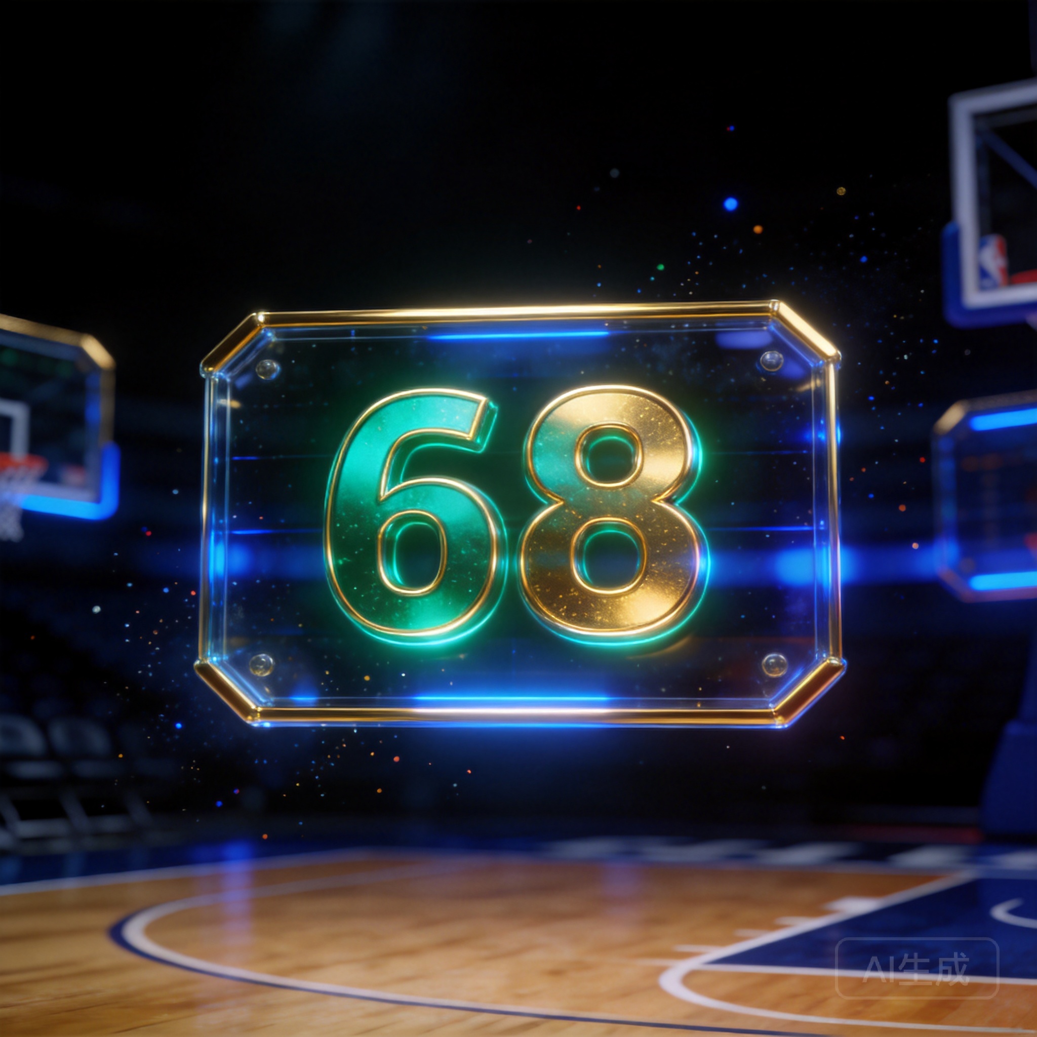 NBA最大比分纪录主题插画